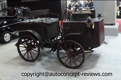 1891 Back to back seating steam powered vehicle